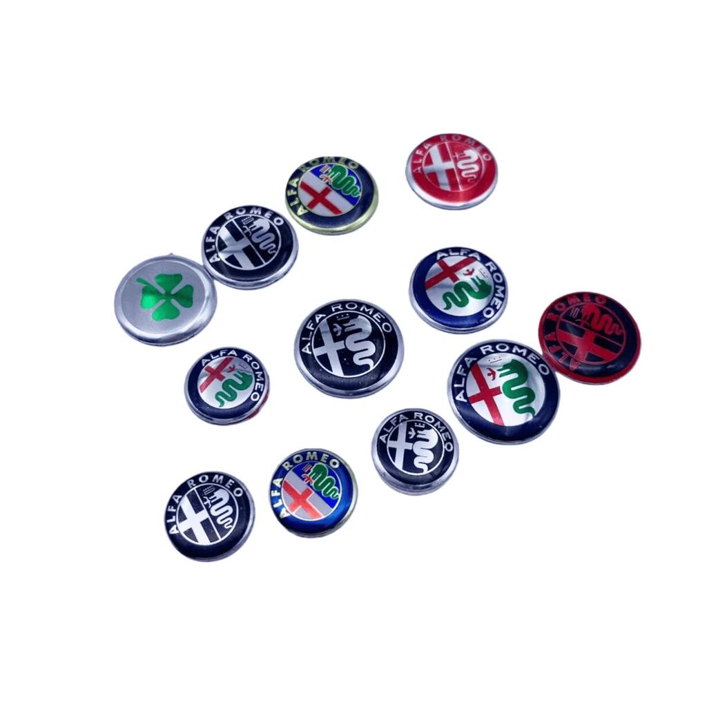 5pcs 11mm 14mm 15mm 15color For Alfa Romeo Stickers Mito 159 147 156 Giulietta Giulia F1 Stelvio Volante GT Car Key Emblem