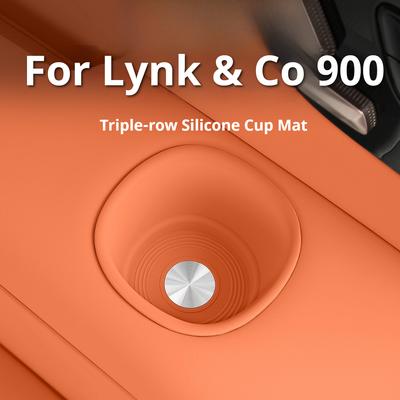 Для Lynk & Co 900 Подставка-коврик из силикона для подстаканников 3 ряда Полный комплект Защита от царапин для центральной консоли и дверных карманов