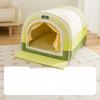 Curved House Kennel for Large Dogs Pet Kennel Golden Retriever Labrador Autumn and Winter Kennel Dog Bed
