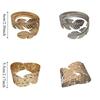 Leaf Cuff Bangles Gold Silver Exaggerated Bracelet Unique Wide Open Bangle  Women