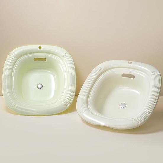 Биде Эргономичный Изогнутый Дизайн Поверхности Комфортная Ванна Слив Одной Кнопкой Нескользящий Край Раковины Физиотерапевтическое Биде