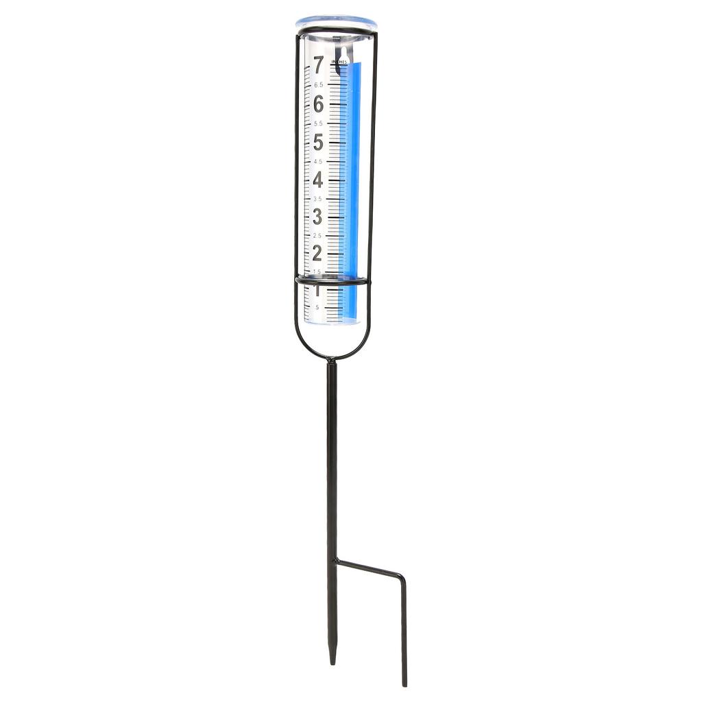 Rain Gauge 7 Inch Capacity Detachable Rain Measuring Gauge with Stake for Garden Lawn Patio Farm Use