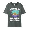 Powered By Ramen And Gaming Gamer Family Cotton Men's Top T-shirts Design Tops Tees Designer Tops Shirt Drop Shipping