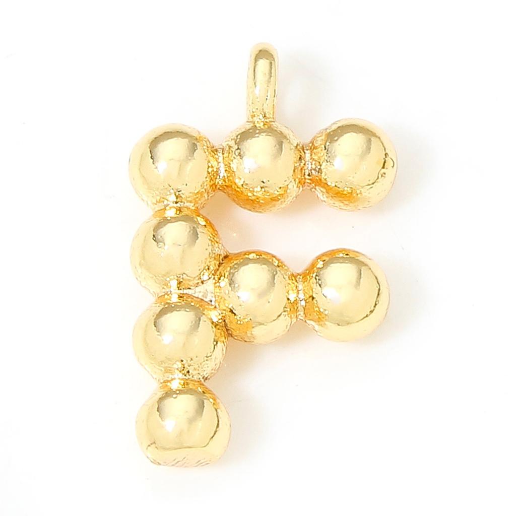 2pcs Letter Dot Brass Charms 18K Gold Plated 26 Letter Pendants DIY Necklace Earrings For Women Jewelry Findings