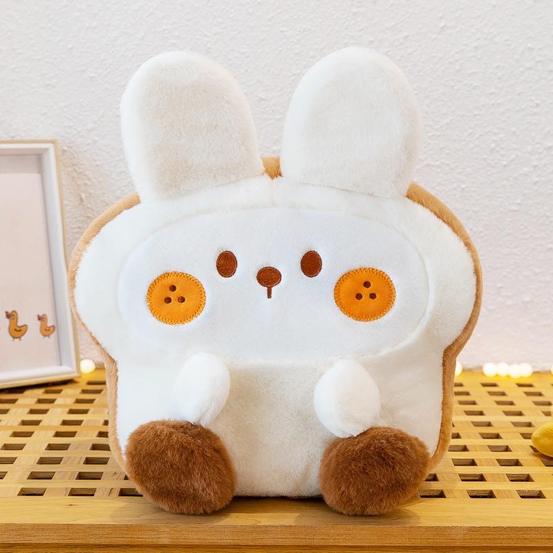 Милая имитация еды тост мягкая кукла хлеб плюшевая кукла мультяшная собака кролик утка подушка украшение дома детские игрушки подарок на день рождения