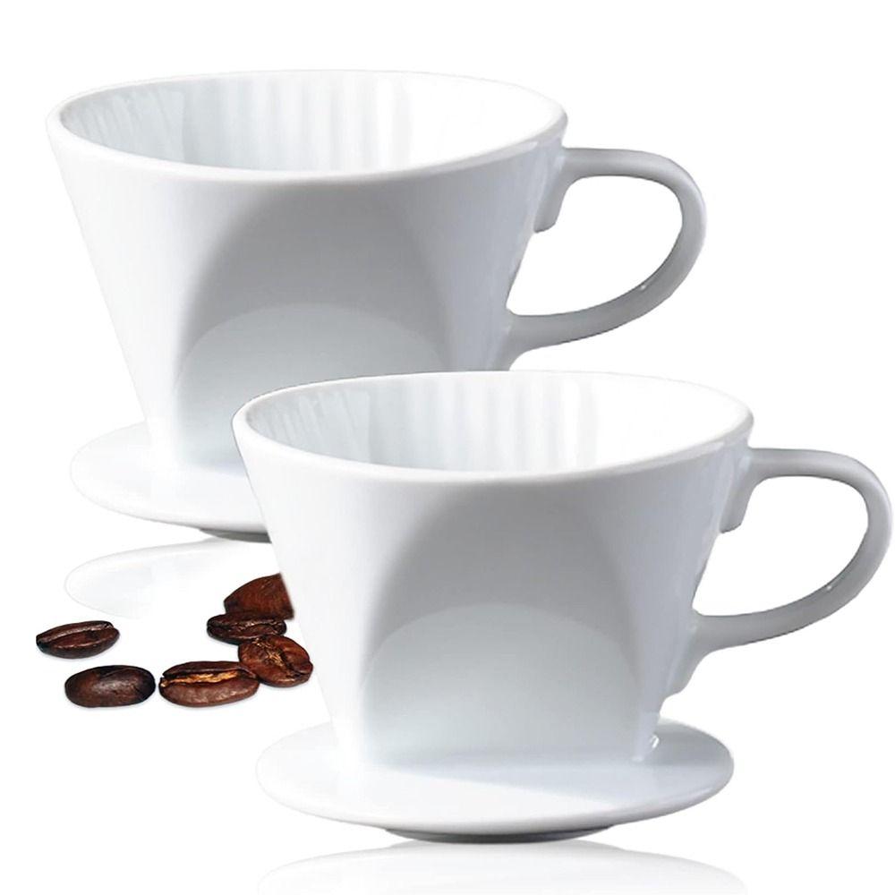 Flat Bottom Pour Over Coffee Filter Ceramic Cone Drip Holder Delicate Over Coffee Maker Travel
