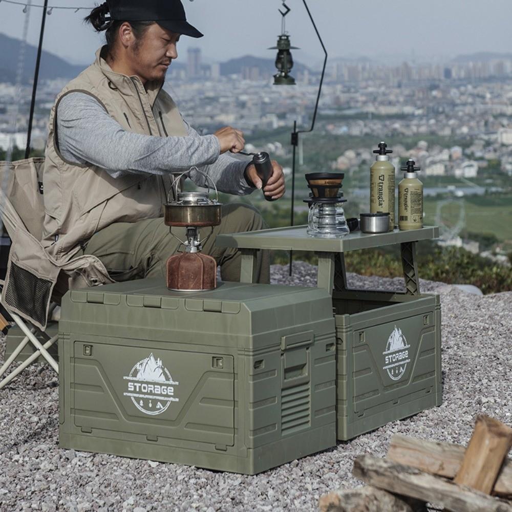 Multi-functional Storage Box with Table Heavy Duty Picnic Table with Storage Car Trunk