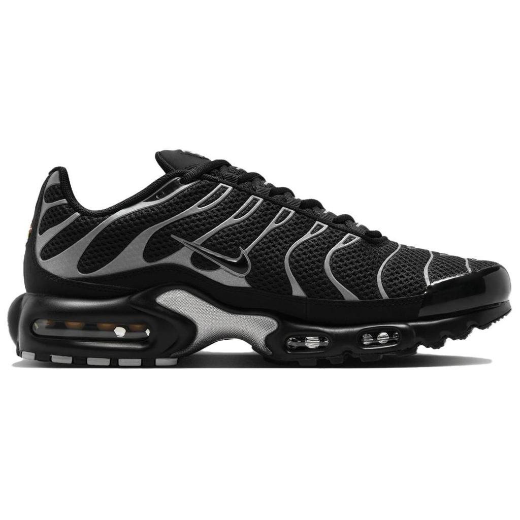 Nike Кроссовки Air Max Plus Premium Черные Светоотражающие Серебристые Повседневная Обувь HQ3029-001
