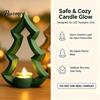 Durable 3D Printed Decor 2Pcs Christmas Tree Candle Holder, Hollow Candlestick Stand for Modern Interior Accents Holiday Table Decor, Minimalist