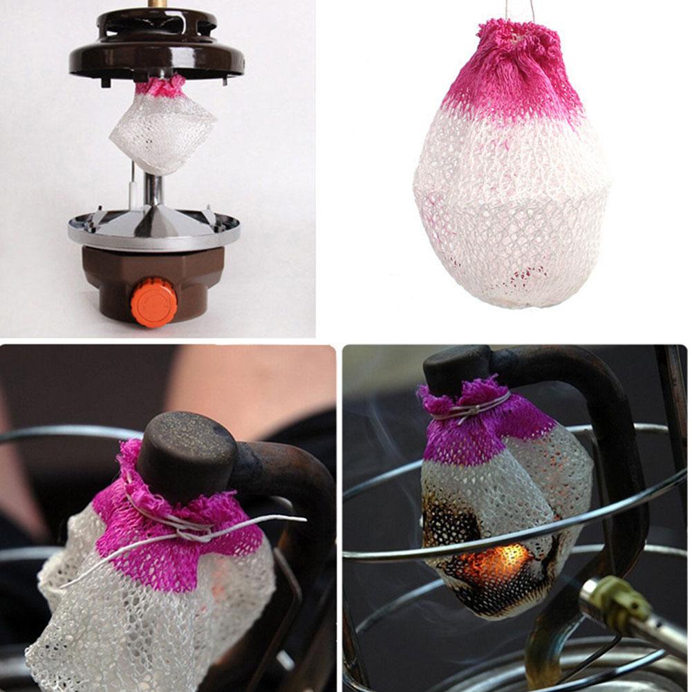 10PCS Outdoor Camping Gas Lantern Light Mantles Gauze Mesh Gas Lantern U-shap Mantle Kerosene Lamp Cover For Camping Accessories