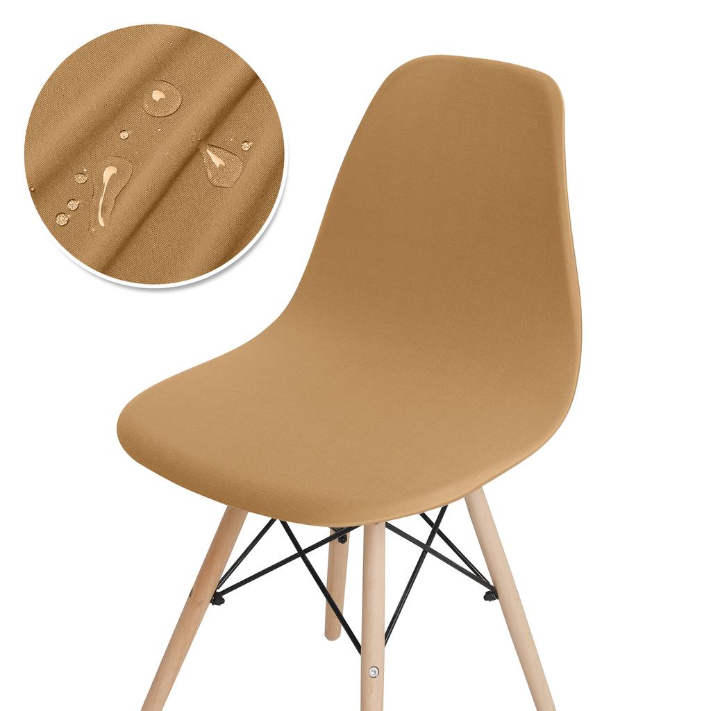 Водонепроницаемый чехол на стул, эластичный чехол на стул с короткой спинкой, эластичный однотонный чехол на сиденье для отеля, дома, гостиной, 1 шт.