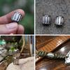 Lightweight Outdoor Titanium Alloy Beads Camping Knife Flashlight Gadgets  EDC Multi Tools