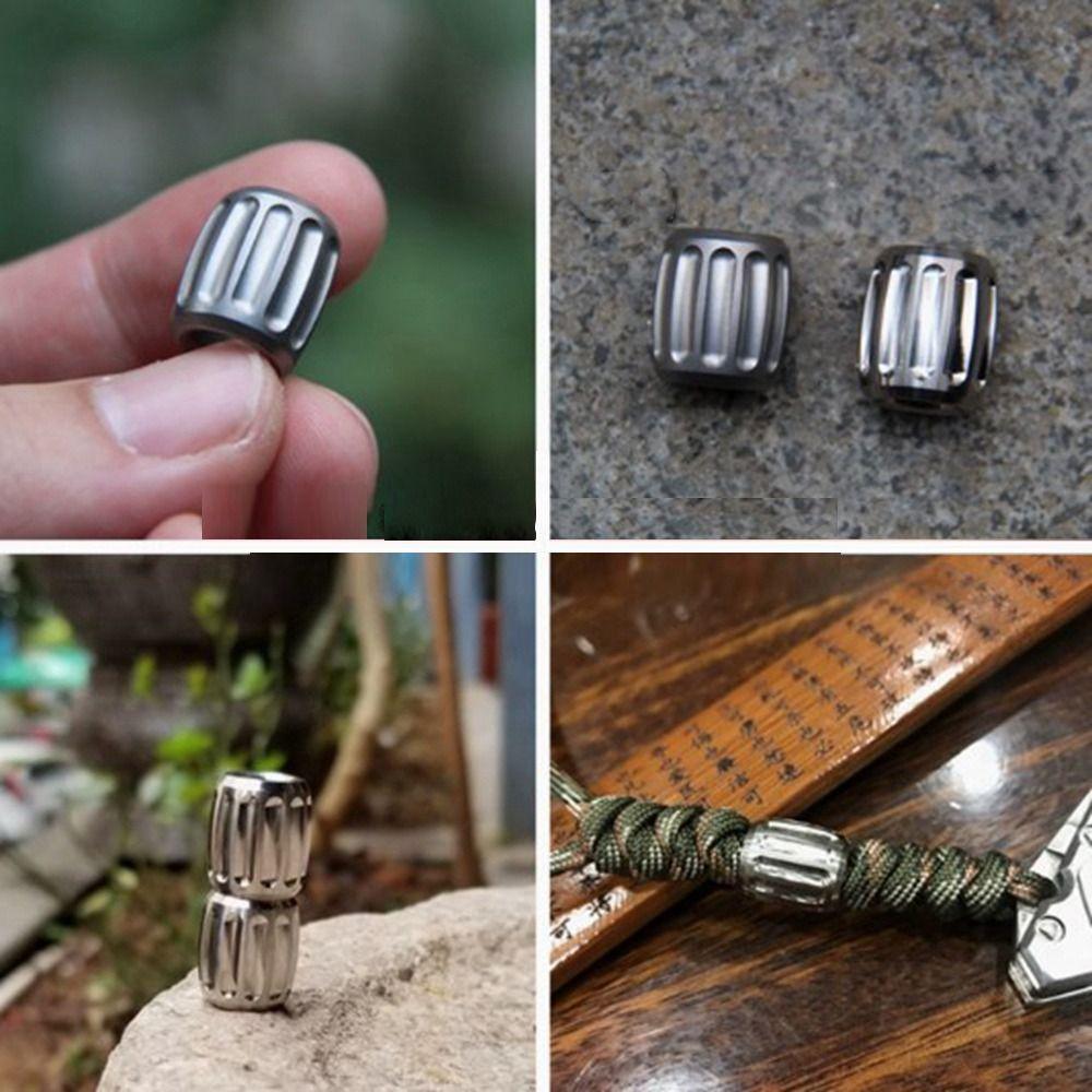 Lightweight Outdoor Titanium Alloy Beads Camping Knife Flashlight Gadgets  EDC Multi Tools