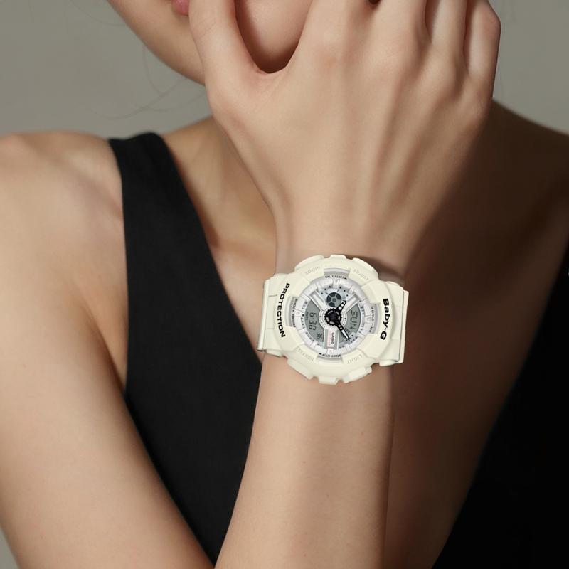 Casio BABY-G Модный тренд Контрастный цвет Жизнерадостность Уличный Классика Стрелочный Двойной дисплей Спортивный Водонепроницаемый Кварцевый механизм Японский и BA-110PP-7A
