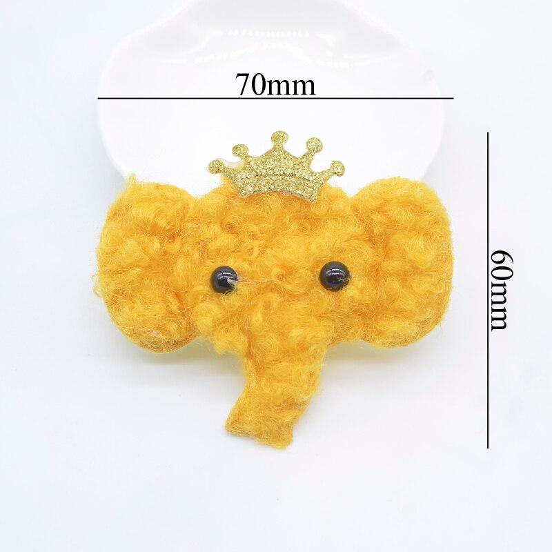 6 шт., плюшевые аппликации в виде слона, шитье на скрапбукинге, плоские ремесленные аксессуары, украшения, нашивки