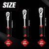 LEONTOOL Swivel Ratchet Handle Rotary Drive Socket 72 Operating Rotation Direction Quick Release Hold Long and Chrome Vanadium for Machine DIY Set,