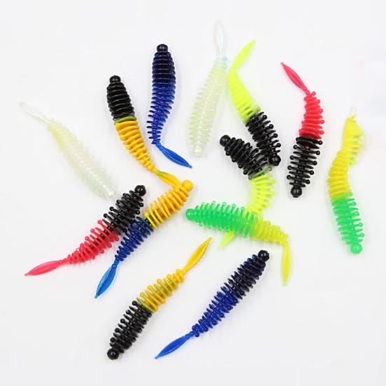 Удобная гибкая ловля рыбы, прочный мягкий ПВХ, ловля форели, искусственный червь, приманка для плавания, приманка