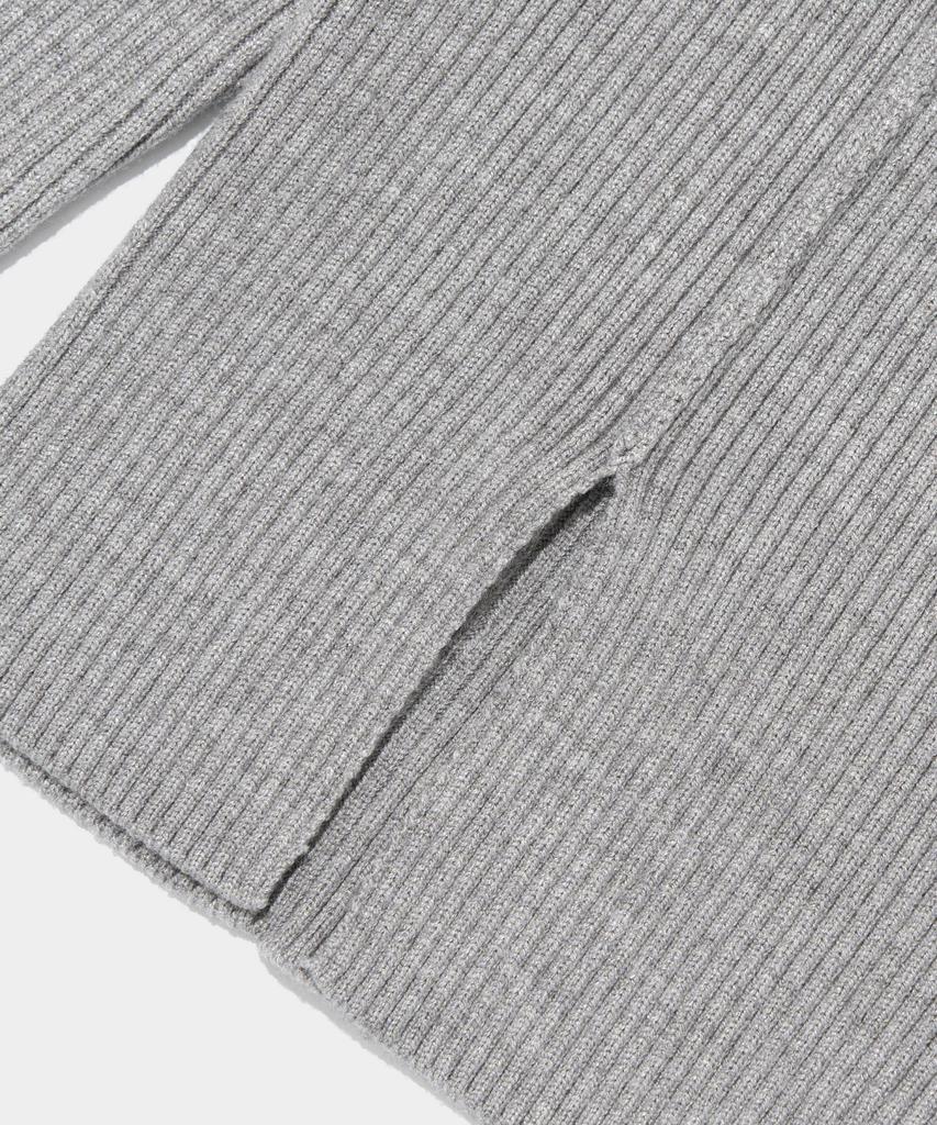 ROIDESROIS Scarf Set Round Neck Ribbed Knit (Gray)