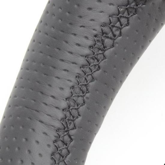 REAL Premium Series Round Shape Light Brown Wood Steering Wheel for Toyota Vellfire/Alphard (30) H30P-LBW-BK-VEL