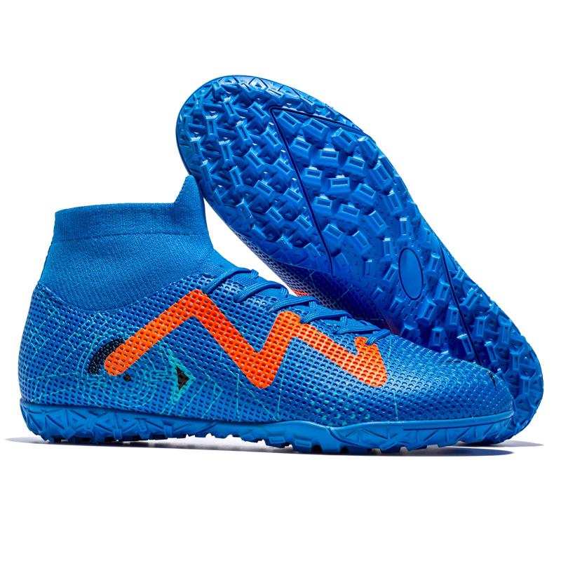 Football Shoes 35-45 High-top Football Boots Rubber Short Nail Youth Sports Shoes Football Training Shoes Artificial Lawn Men's Football Boots