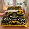 3pc Halloween Horror Cover Set - 1 Quilt Cover + 2 Pillowcases, All Seasons Bedroom Setting, Perfect for Home057