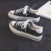 Platform Canvas Shoes Autumn New Low-top Rubber Shoes Female Students Versatile Casual Shoes Heightening Shoes