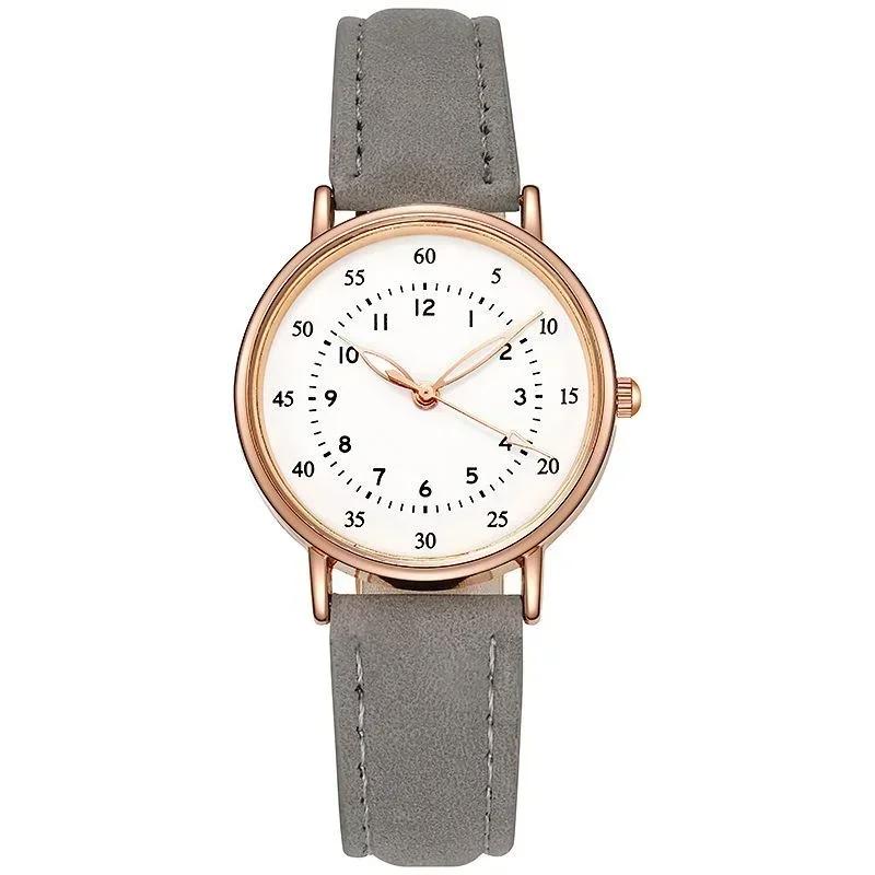 Women's Simple Vintage Watches for Women Dial Wristwatch Leather Strap High Quality Ladies Casual Bracelet Watches