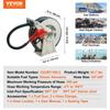 Fuel Hose Reel, 3/4" x 50', Extra Long Retractable Diesel Hose Reel, Heavy-Duty Carbon Steel Construction with Automatic Fuel Nozzle, NBR Rubber Hose