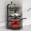 Многоуровневая подставка для бутылок со специями Органайзер для кастрюль и сковородок Крышка для хранения кастрюль Держатель для хранения крышек Кухонная подставка для хранения