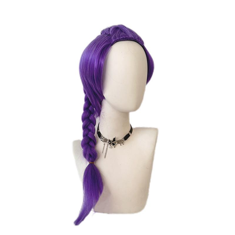 Kpop Hunters Парик для косплея Руми Мира Зои для детей Девочек Аниме Охотники Фиолетовый Черный Длинные Волосы Синтетический Плетеный Парик Костюм Аксессуар