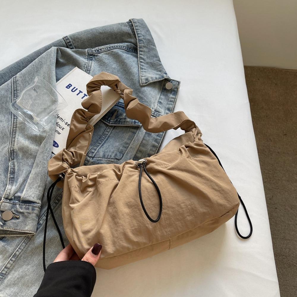 Handbag Nylon Shoulder Bag Korean Style Drawstring Bag Cute Oxford Cloth Crossbody Bag  Outdoor