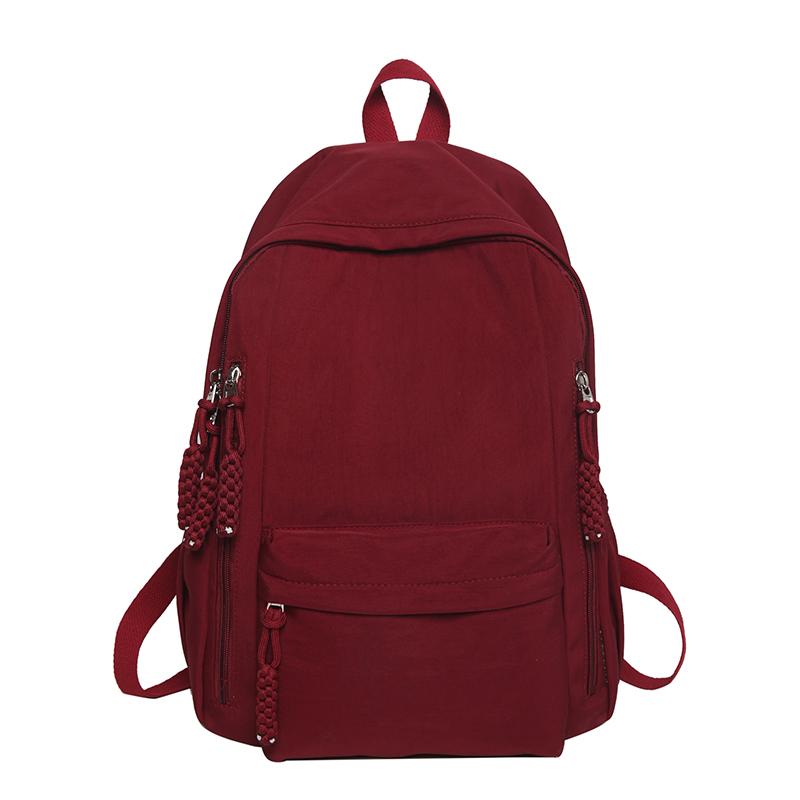 Сплошной цвет, студенческий рюкзак большой емкости, школьный рюкзак для младших и старших классов, женская школьная сумка
