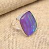 Фиолетовый австралийский тройной опал, драгоценный камень, ювелирные изделия ручной работы из стерлингового серебра 925 пробы, красивое кольцо