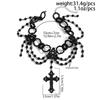 Ingemark Halloween Gothic Big Cross Jesus Pendant Choker Necklace for Women Multilayer Metal Chain Part Jewelry Accessories New