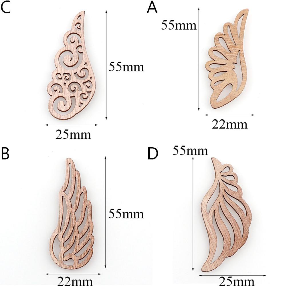 Винтажные украшения, натуральный DIY ремесло, граффити, орнамент, крылья ангела, деревянная фишка, кулон