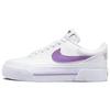 Nike Court Legacy Мягкий комфорт Универсальные низкие кеды для скейтбординга Женские Белый Фиолетовый DM7590-103