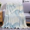 Blue Heart Ribbon Ultra Soft Sherpa Fleece Blanket Fluffy Warm Halloween Cozy Throw for Sofa Couch Bedroom Gift All Season