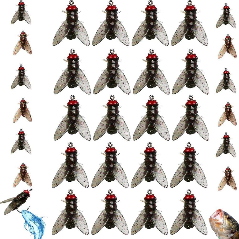 20PCS Durable Bionic Fly Fishing Bait Sharpened Hook Trout Jigs Swimbaits Saltwater