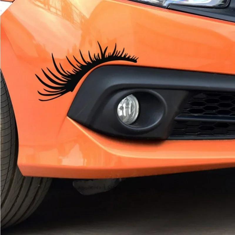 1 пара 3D очаровательных ресниц наклейка на автомобиль накладные ресницы на фару автомобиля смешные водостойкие наклейки на дверь окно винил