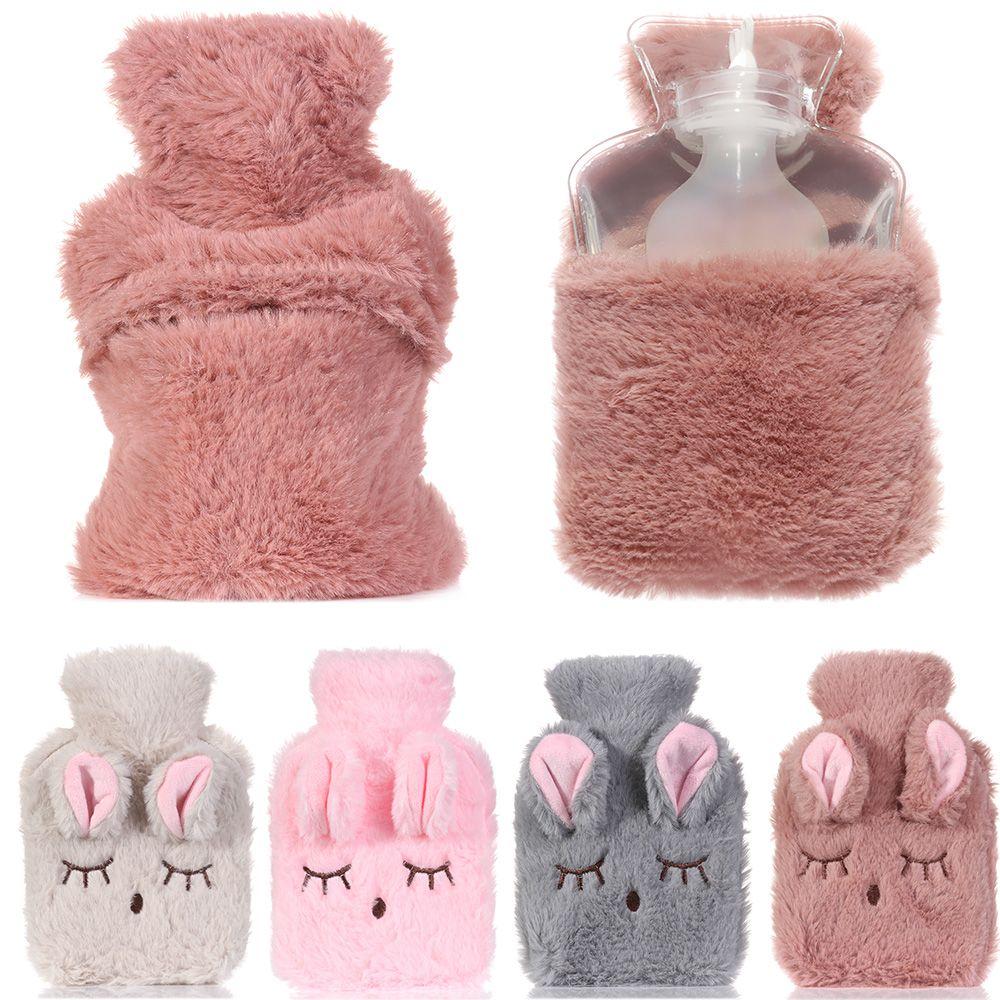 Keep Warm Cartoon Plush Portable Hot Water Bottle Hand Warmer Water Injection Relaxing
