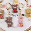 Resin Bear and Rabbit Keychain Moulds Pendant Silicone Mold Jewelry Crafting Molds for Crafting Crystal Epoxy Projects