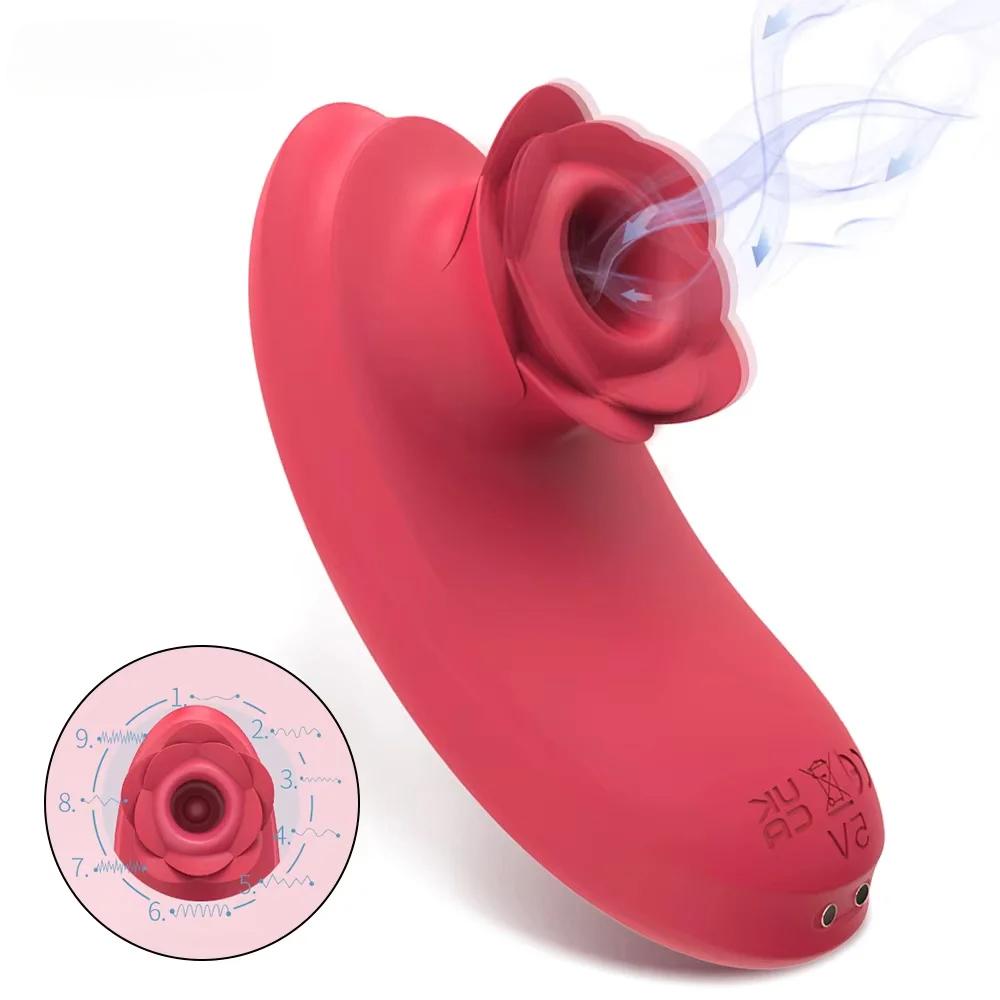 Игрушка Rose Вибратор для сосания для женщин Сквирт Оргазм Клитор Присоска Вакуумный Стимулятор Клитора Оральный Сосок Роза Секс Игрушка для Женщин