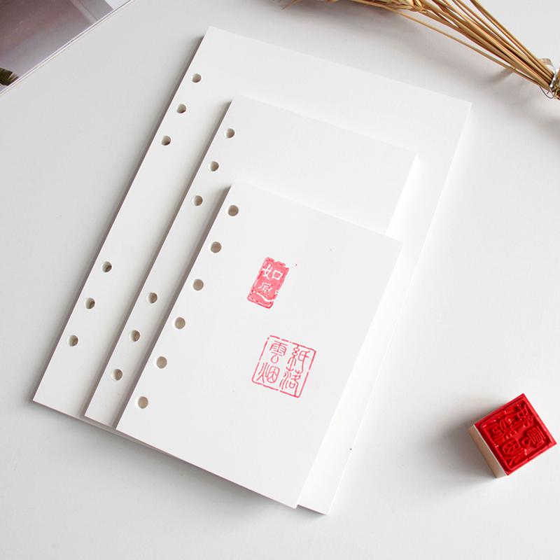 Утолщенные 120 г Пустые Сменные Листы для Блокнота-Журнала для Штампов A6/A7, Шестидырочные