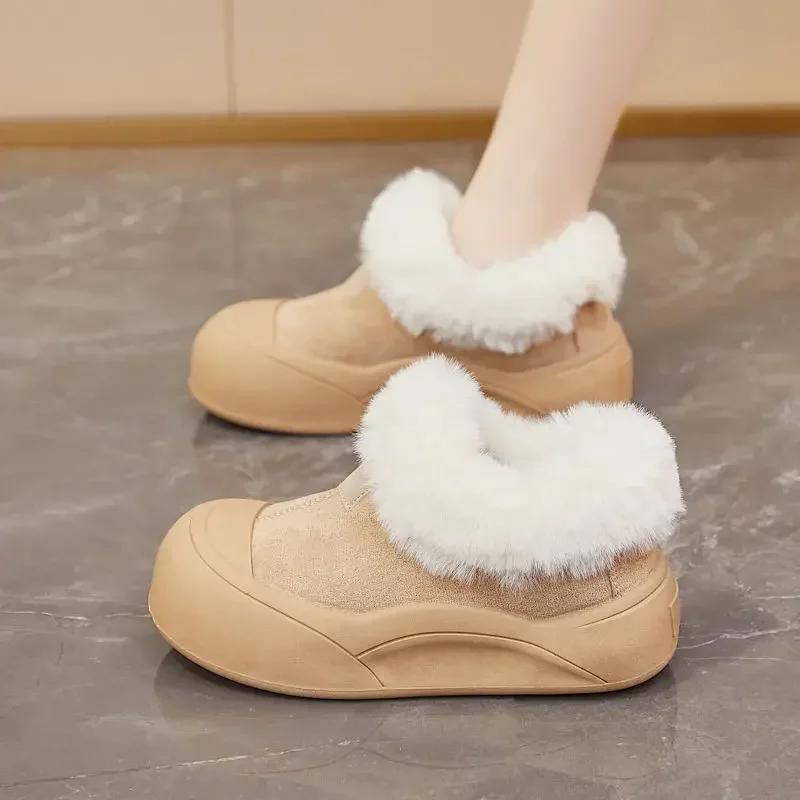 Женская обувь на платформе с подкладкой и круглым носком Gyaru On Promotion Зимние женские зимние ботинки 2024 года Новинка Обувь Новая в моде