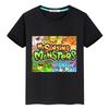 Детская повседневная футболка My Singing Monsters, футболки с короткими топами с принтом, одежда для мальчиков и девочек y2k, летняя детская одежда Kawaii с круглым вырезом
