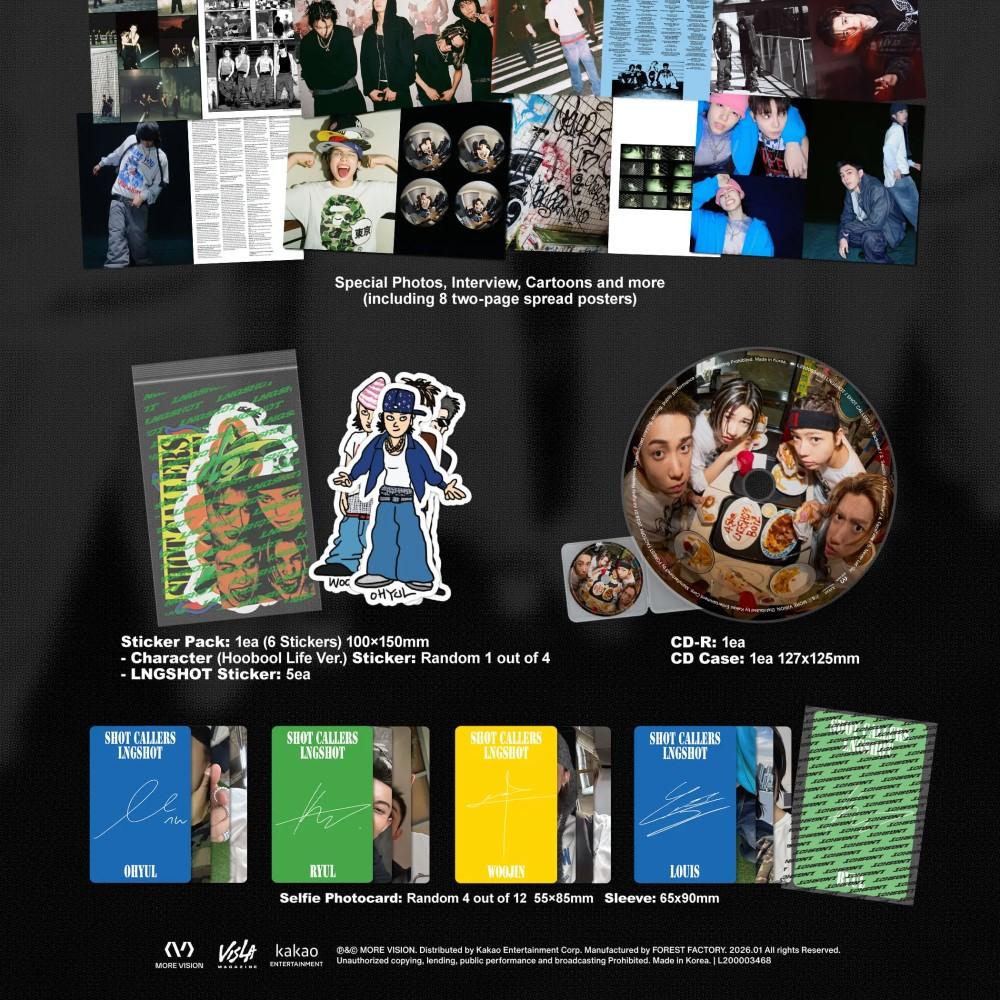 LNGSHOT - Мини-альбом Shot Callers (Журнальная версия) с эксклюзивной упаковкой и иллюстрациями