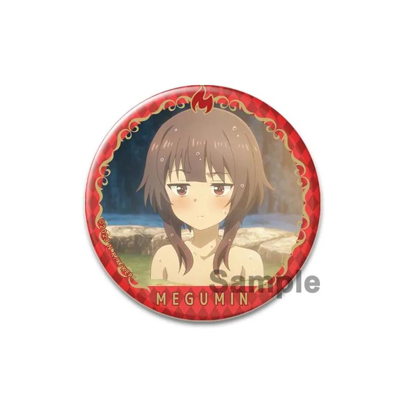 32/44/58 мм аниме KonoSuba значки Megumin Aqua значок ручной работы брошь нагрудник для рюкзака одежда аксессуары подарок
