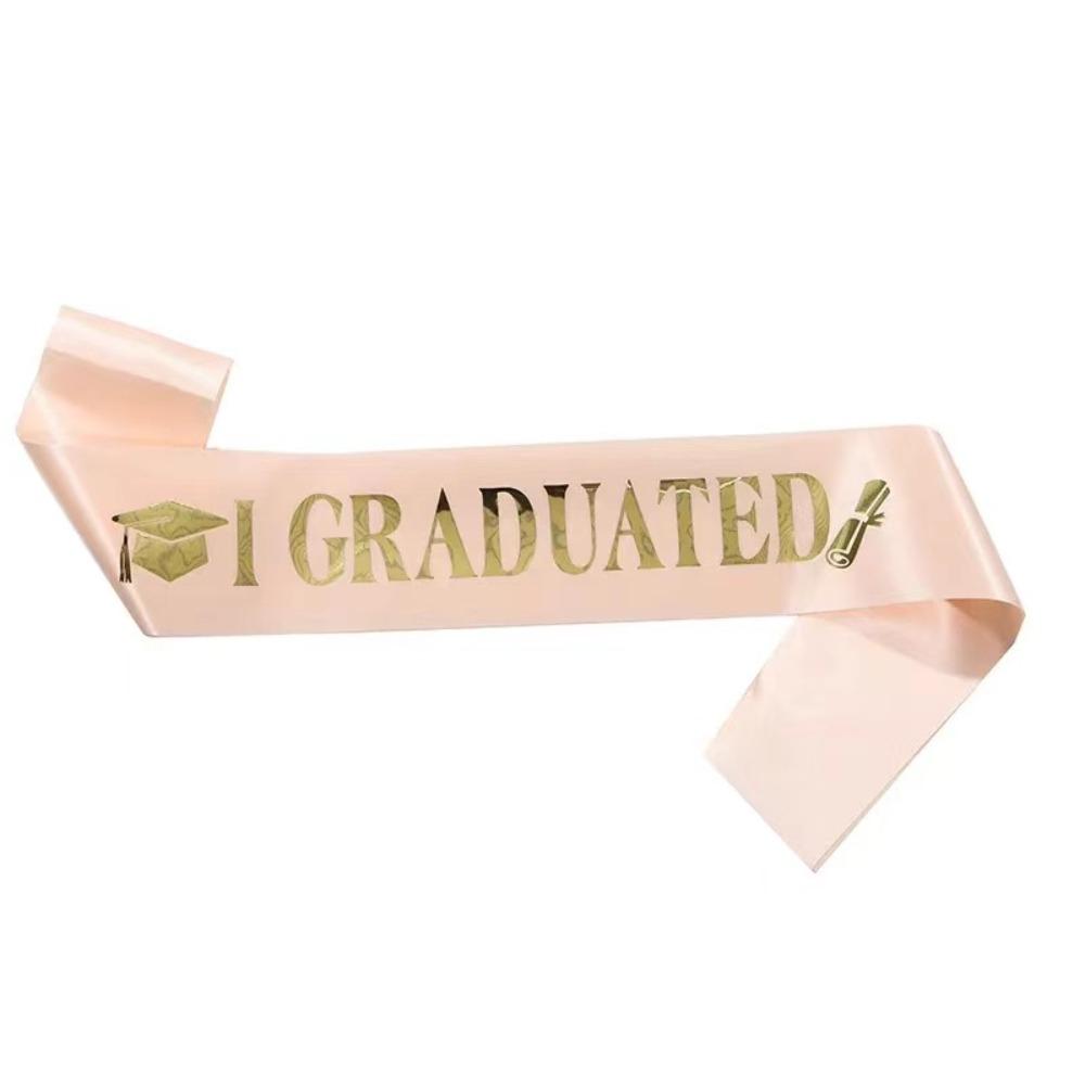 5pcs Satin Graduation Sash Belts Adjustable Bachelor Sash Congratulations Straps Photo Booth
