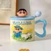 Милая кружка Crayon Shin Chan  Керамическая кружка высокого уровня внешнего вида для девочек  Офисная чашка для кофе, молока  Подарок на день рождения