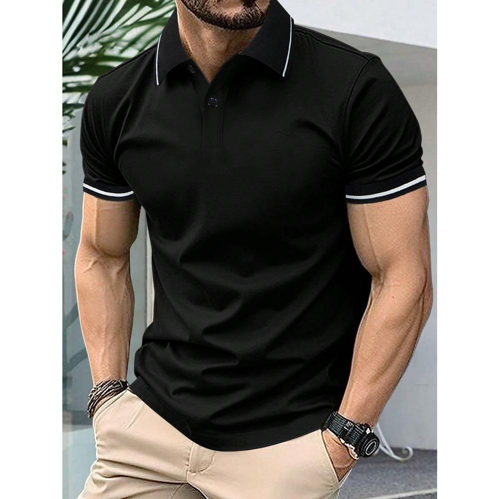 Мужская рубашка Manfinity Homme в полоску с короткими рукавами и деловым воротником, летняя